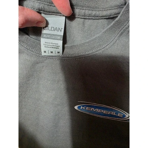 Gildan Kemperle Auto Paint Drive Your Dream Flame Graphic Shirt Mens Medium Gray - Picture 2 of 3